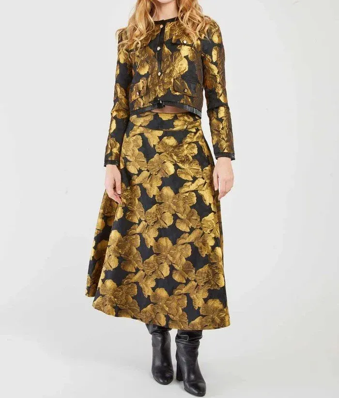 Falda larga vintage acampanada